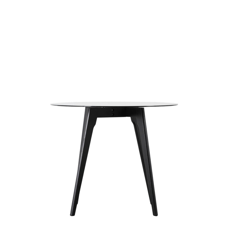 Gallery Interiors Blair Round Dining Table Black