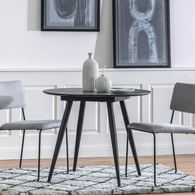 Gallery Interiors Astley Round Dining Table Black
