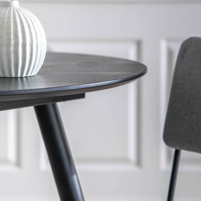 Gallery Interiors Astley Round Dining Table Black