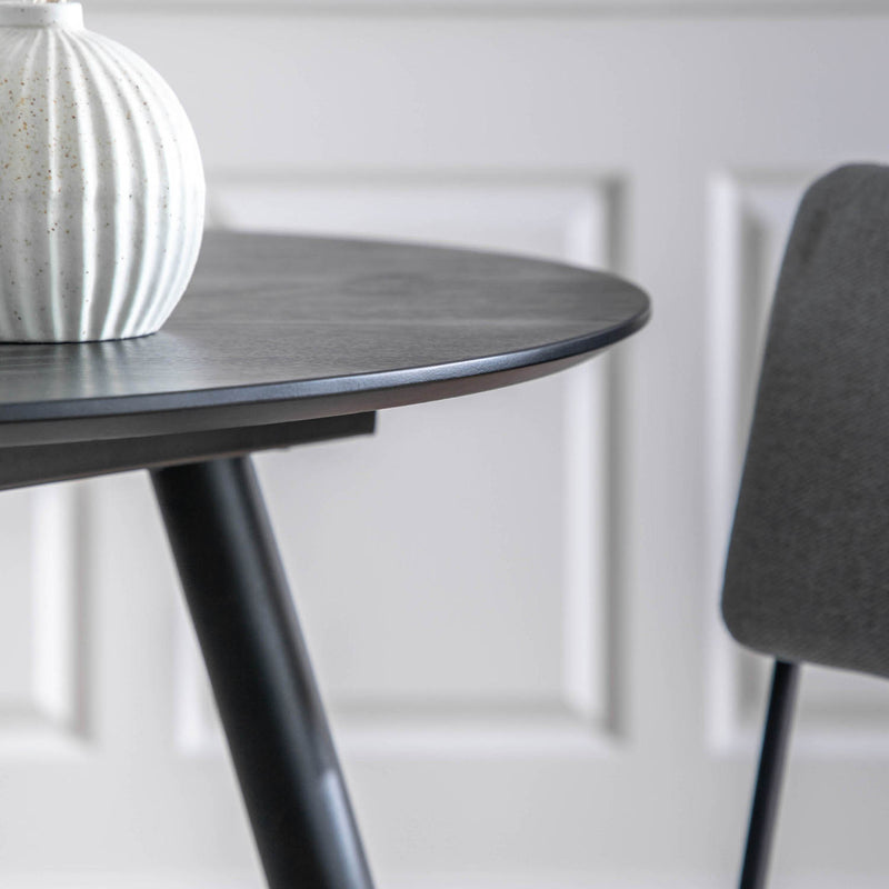 Gallery Interiors Astley Round Dining Table Black