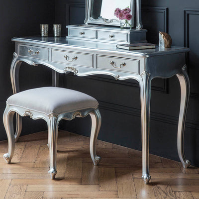 Gallery Interiors Chic Dressing Table Silver