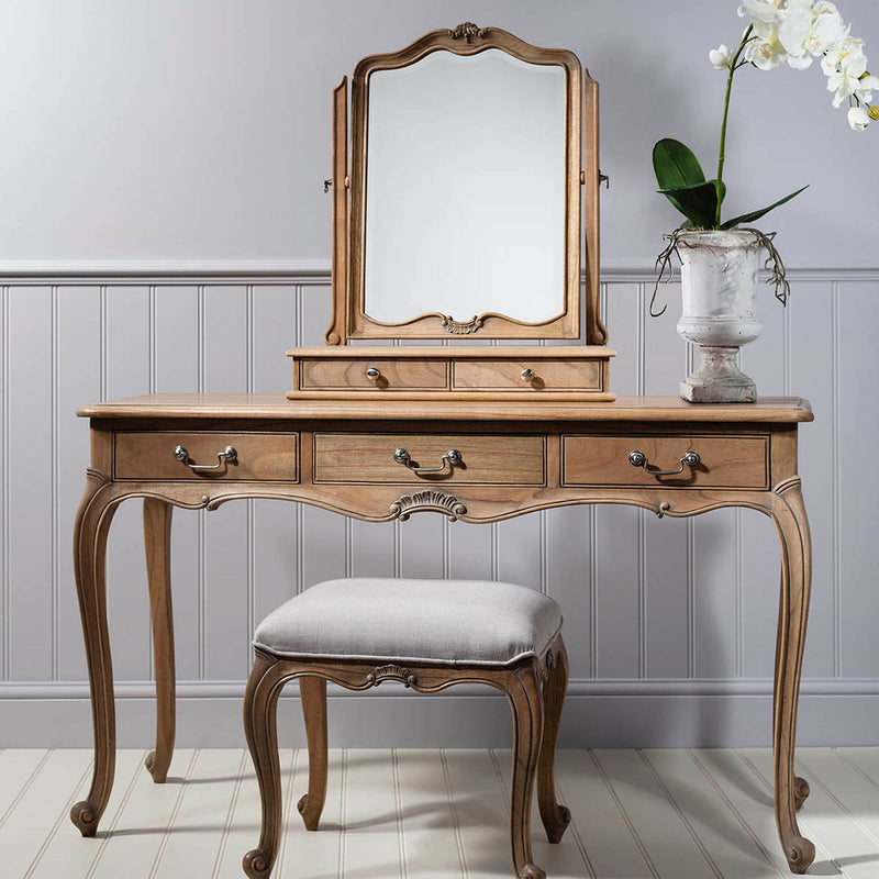 Gallery Interiors Chic Dressing Table Weathered