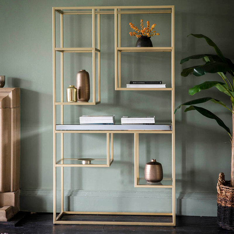Gallery Interiors Pippard Open Display Unit Champagne