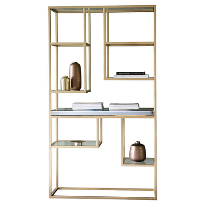 Gallery Interiors Pippard Open Display Unit Champagne