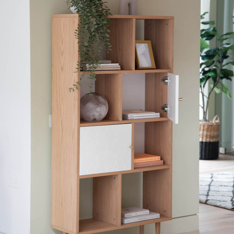 Gallery Interiors Holbrook Display Unit Oak White