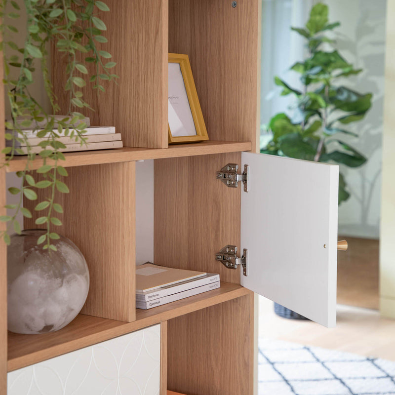 Gallery Interiors Holbrook Display Unit Oak White
