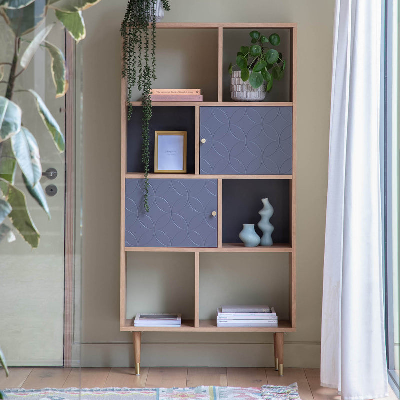 Gallery Interiors Holbrook Display Unit Oak Grey