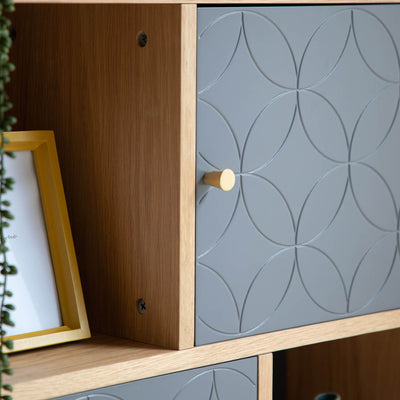 Gallery Interiors Holbrook Display Unit Oak Grey