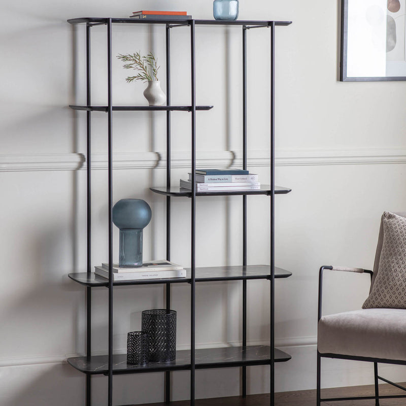 Gallery Interiors Ludworth Open Display Unit Black