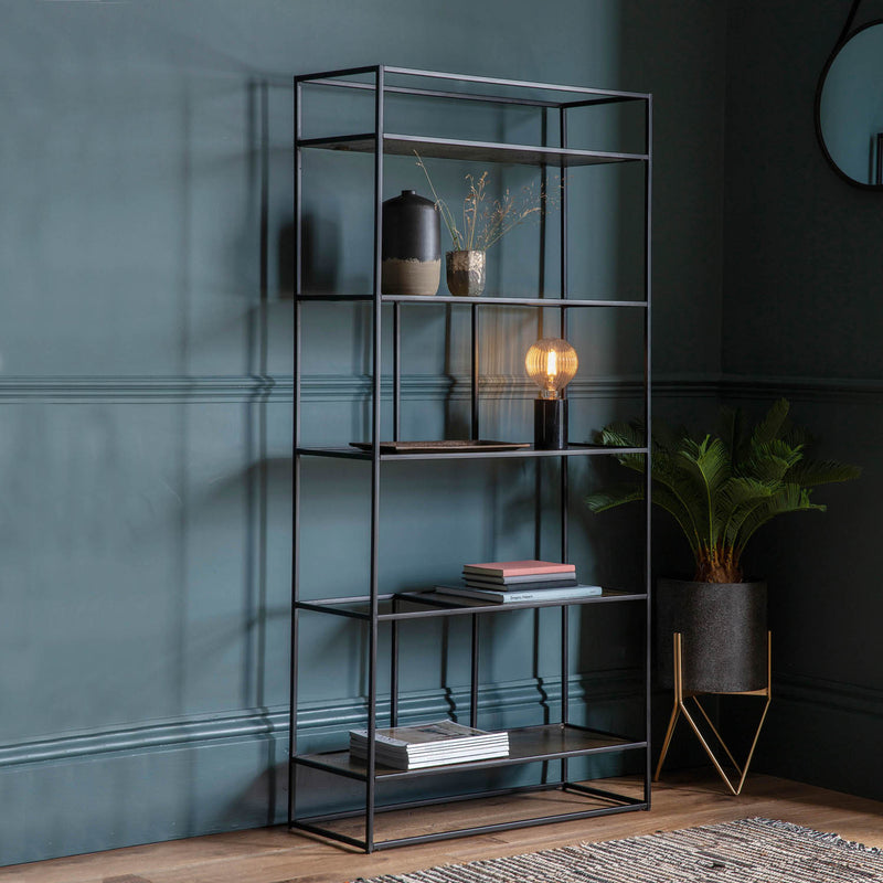 Gallery Interiors Hadston Display Unit Antique Gold