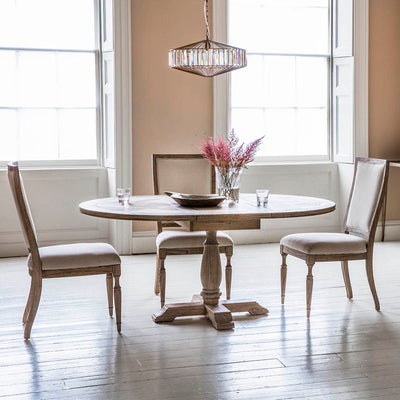 Gallery Interiors Mustique Round Extending Dining Table