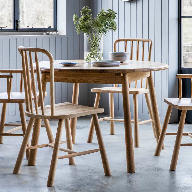 Gallery Interiors Wycombe Round Extending Table