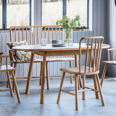 Gallery Interiors Wycombe Round Extending Table