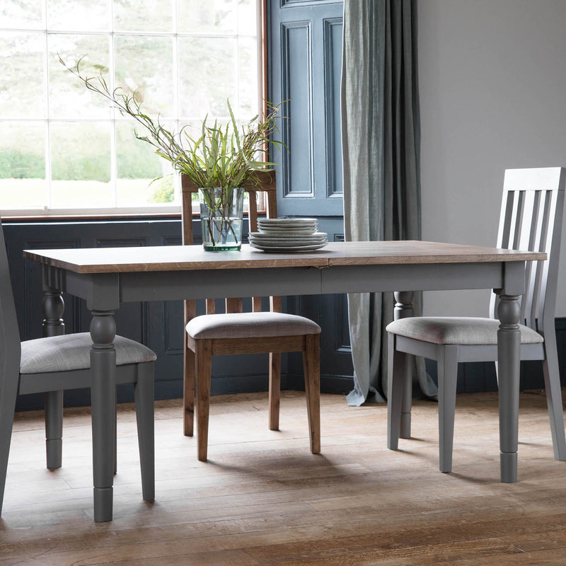 Gallery Interiors Cookham Extending Dining Table Grey