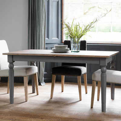 Gallery Interiors Cookham Extending Dining Table Grey