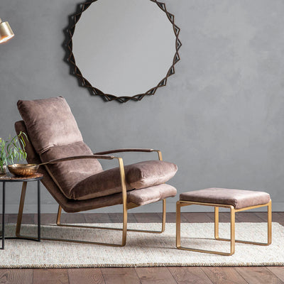 Gallery Interiors Fabien Footstool Mineral