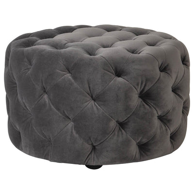 Gallery Interiors Sergio Footstool Mirage Velvet