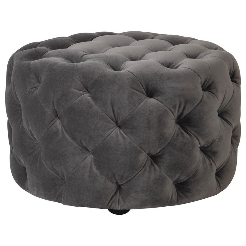 Gallery Interiors Sergio Footstool Mirage Velvet
