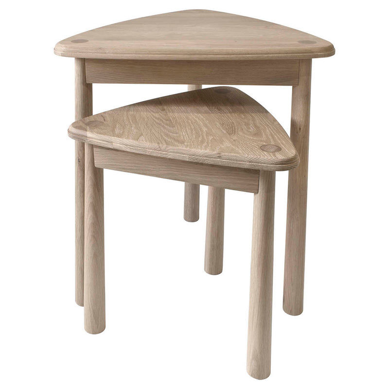 Gallery Interiors Wycombe Nest of 2 Tables Oak