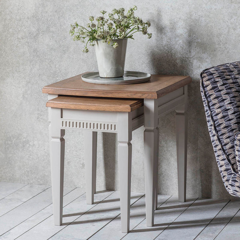 Gallery Interiors Bronte Nest of 2 Tables Taupe