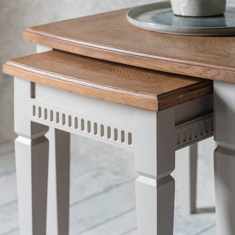Gallery Interiors Bronte Nest of 2 Tables Taupe