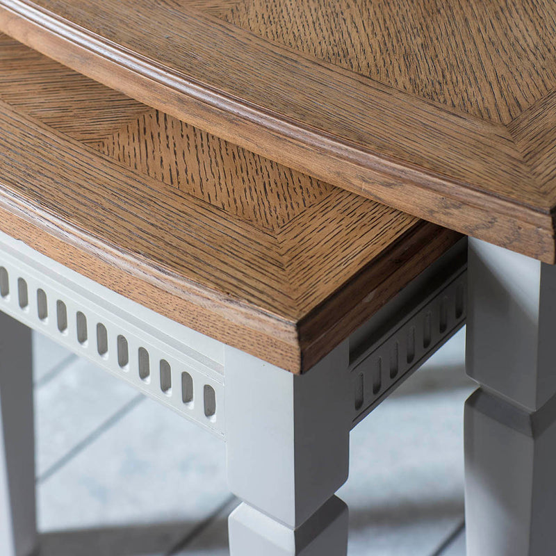 Gallery Interiors Bronte Nest of 2 Tables Taupe
