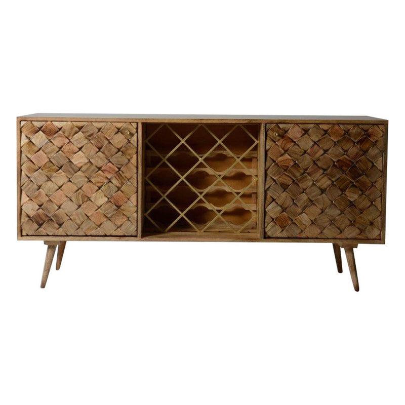 Gallery Interiors Tuscany Wine Sideboard Burnt Wax