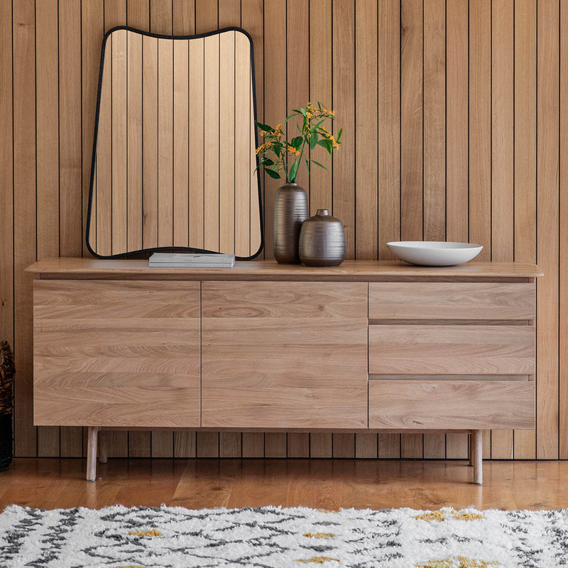 Gallery Interiors Madrid 2 Door 3 Drawer Sideboard Oak