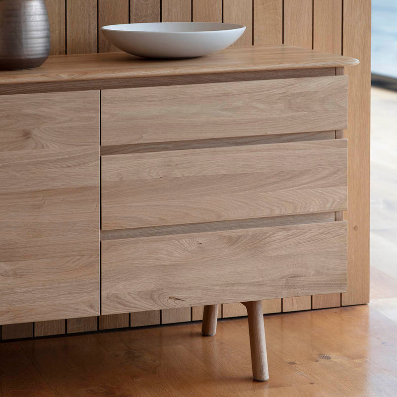 Gallery Interiors Madrid 2 Door 3 Drawer Sideboard Oak