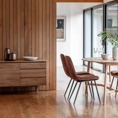 Gallery Interiors Madrid 2 Door 3 Drawer Sideboard Oak