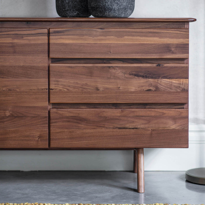 Gallery Interiors Madrid 2 Door 3 Drawer Sideboard Walnut