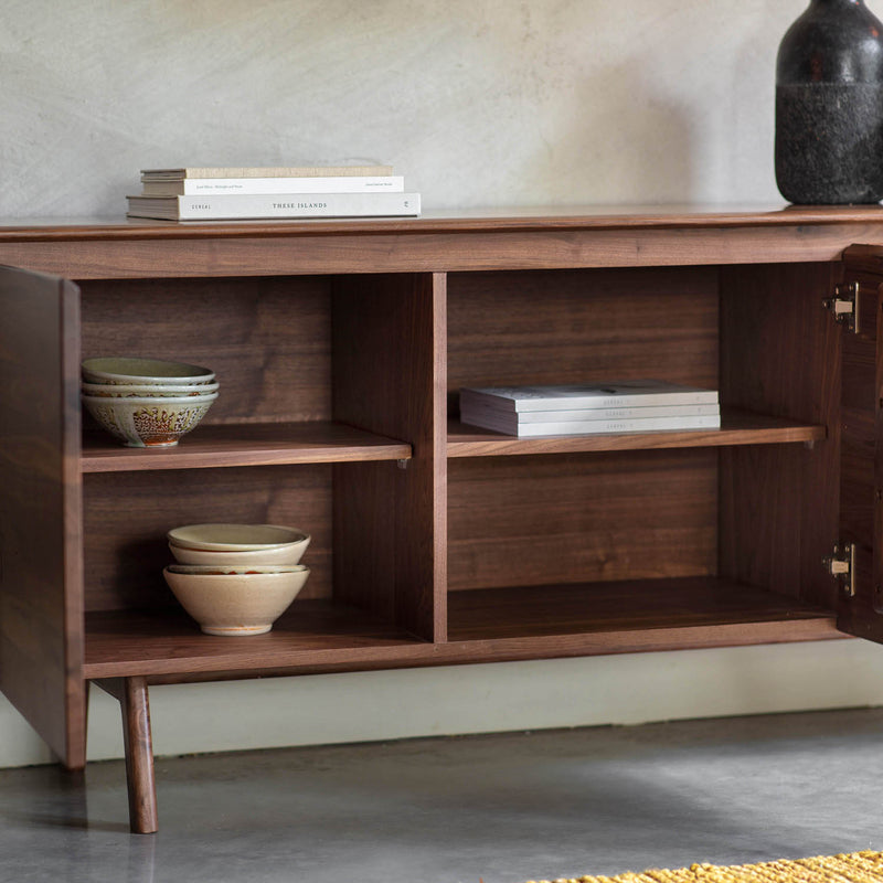 Gallery Interiors Madrid 2 Door 3 Drawer Sideboard Walnut