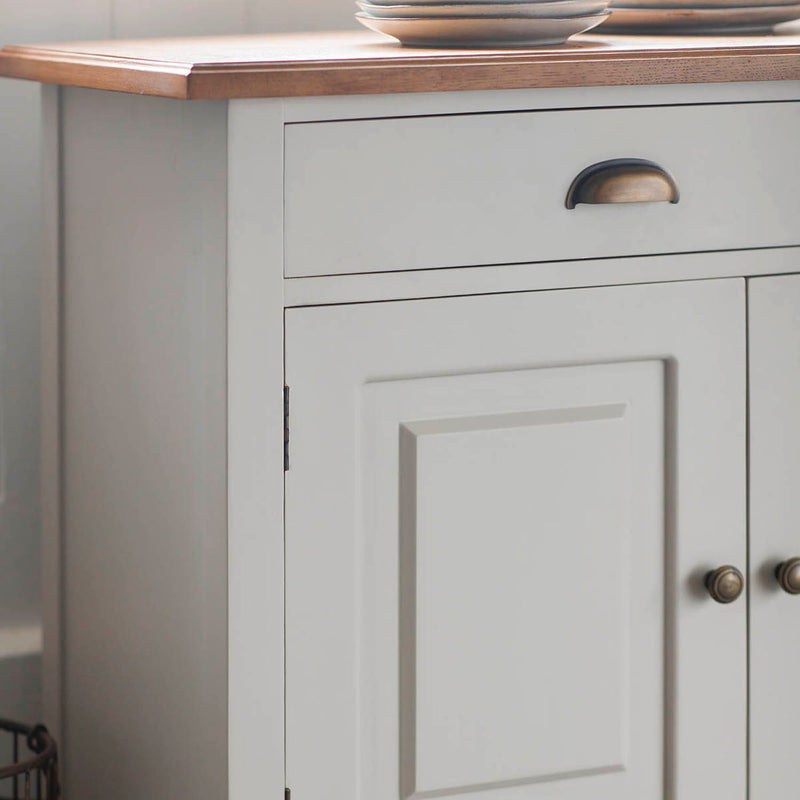 Gallery Interiors Bronte 3 Door 2 Drawer Sideboard Taupe