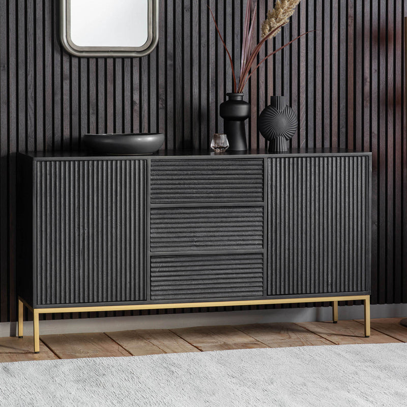 Gallery Interiors Ripple 2 Door 3 Drawer Sideboard