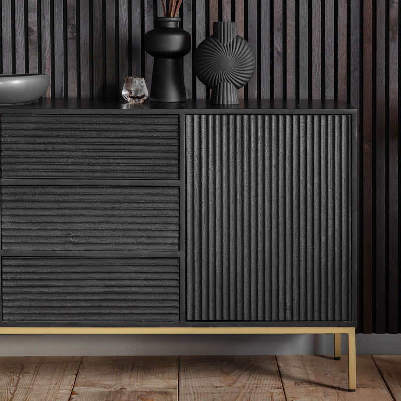 Gallery Interiors Ripple 2 Door 3 Drawer Sideboard