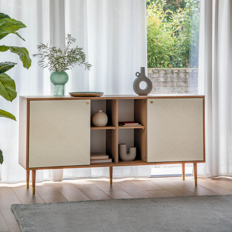 Gallery Interiors Newbury Sideboard Oak White