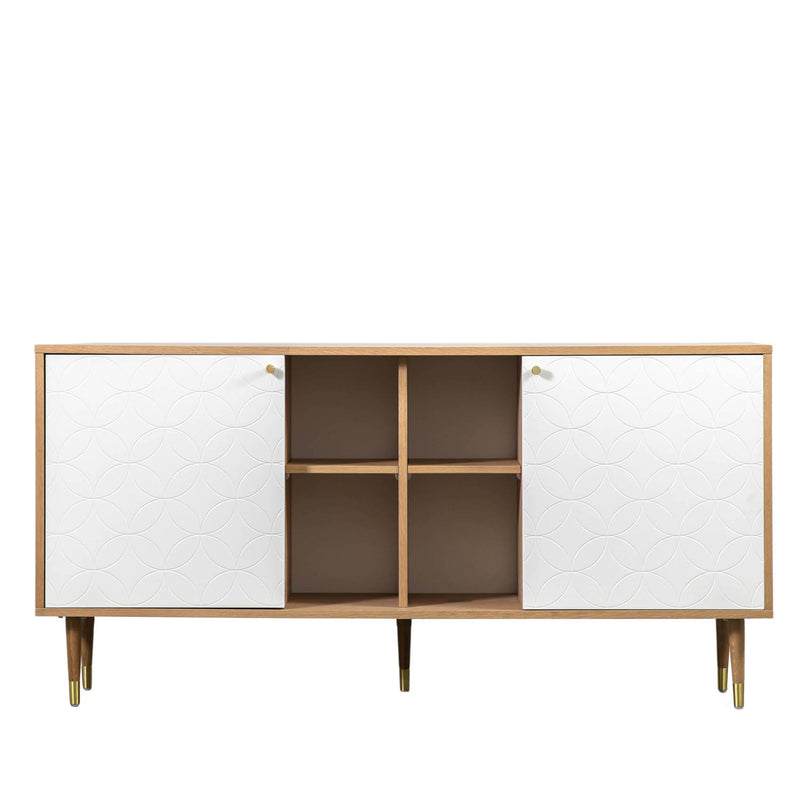 Gallery Interiors Newbury Sideboard Oak White