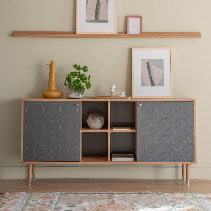 Gallery Interiors Newbury Sideboard Oak Grey