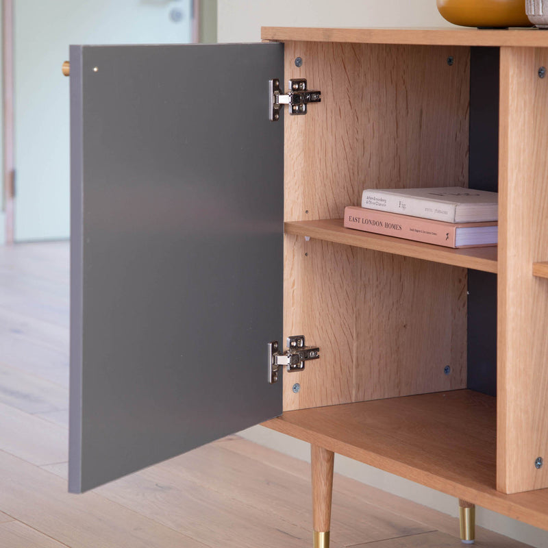 Gallery Interiors Newbury Sideboard Oak Grey