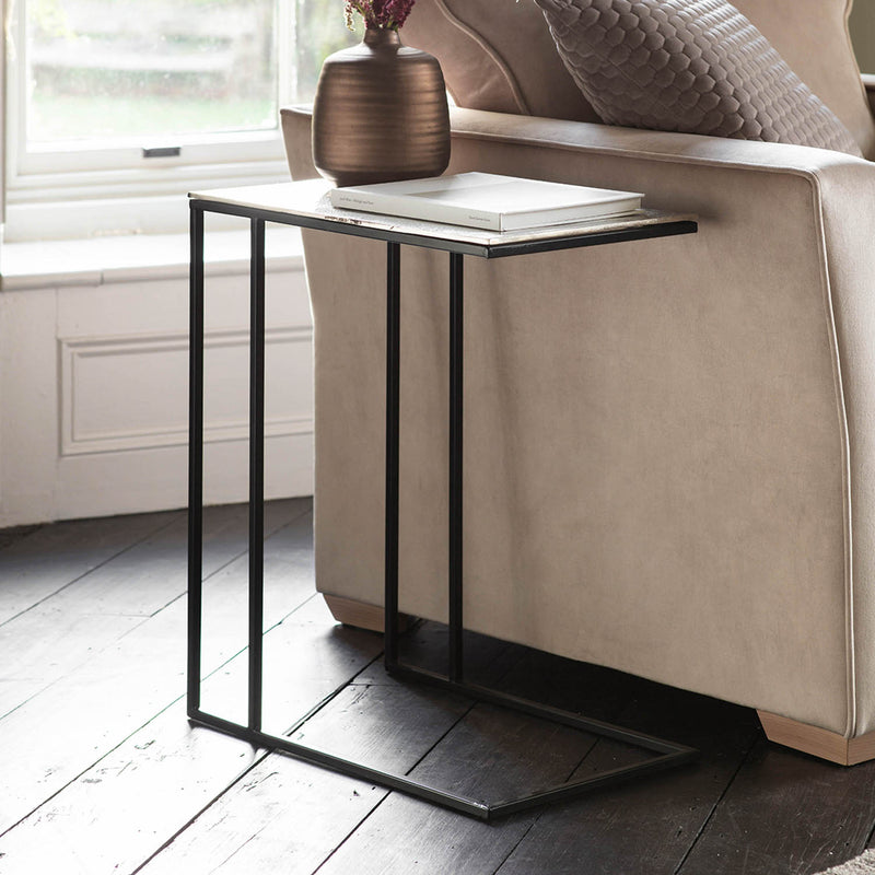 Gallery Interiors Linton Supper Table Silver