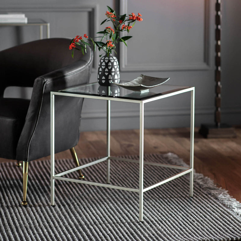 Gallery Interiors Rothbury Side Table Silver