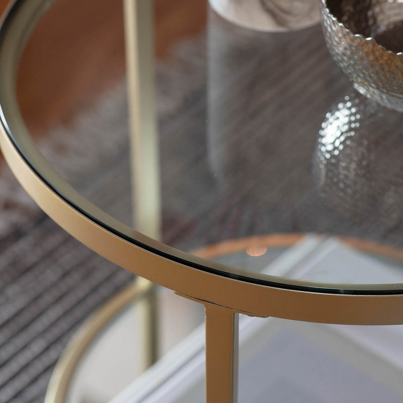 Gallery Interiors Hudson Side Table Champagne