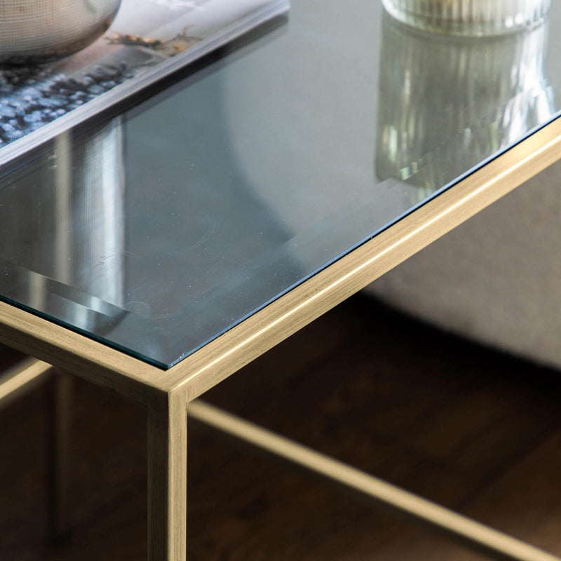 Gallery Interiors Rothbury Side Table Champagne