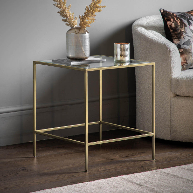 Gallery Interiors Rothbury Side Table Champagne