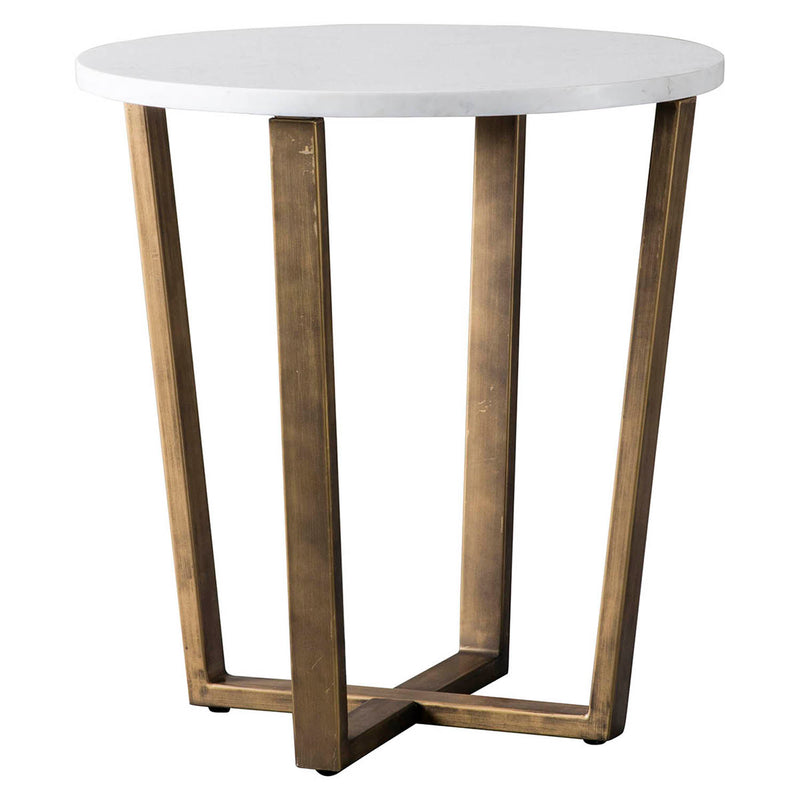Gallery Interiors Cleo Round Side Table Marble