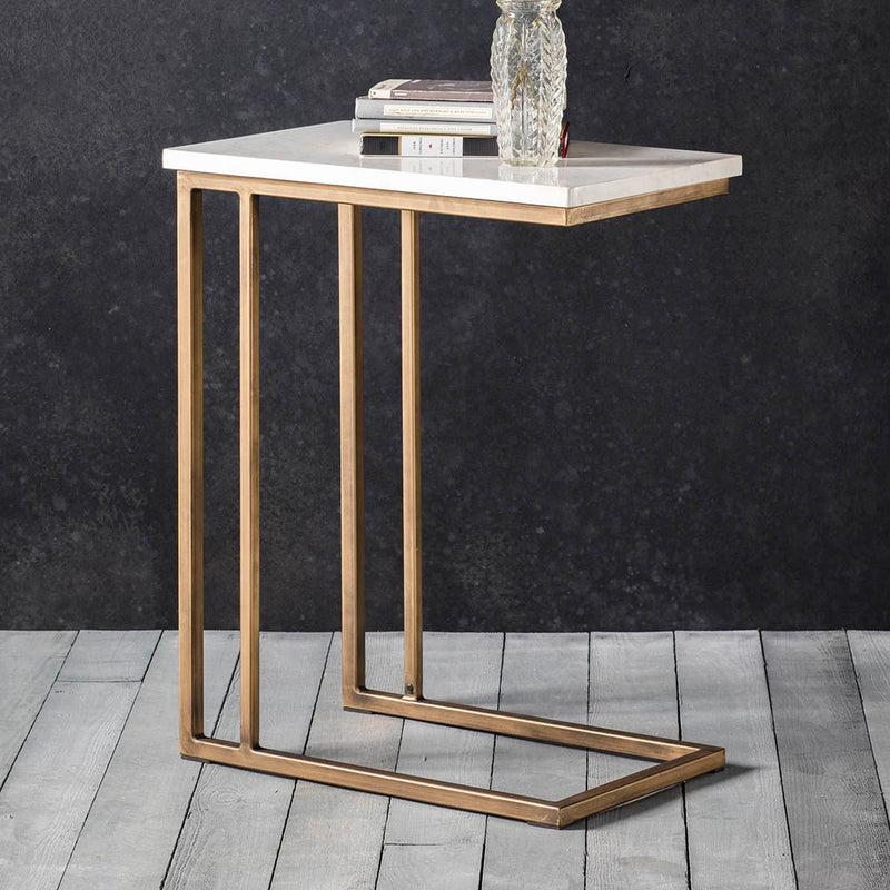 Gallery Interiors Cleo Supper Table Marble