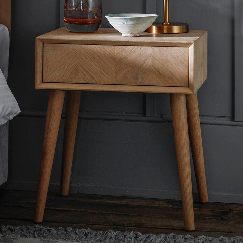 Gallery Interiors Milano 1 Drawer Side Table