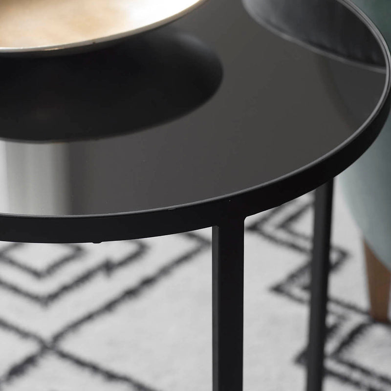 Gallery Interiors Torrance Side Table Black