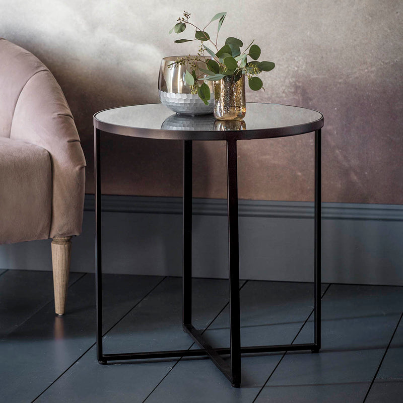 Gallery Interiors Torrance Side Table Black