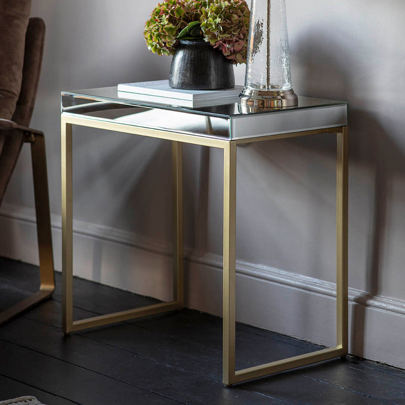 Gallery Interiors Pippard Side Table Champagne